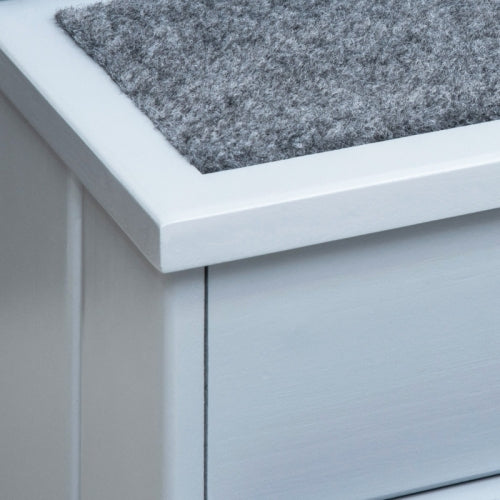 Wooden Dog Steps Pet Stairs For Dogs, Cat Ladder For Bed Couch With Storage Grey